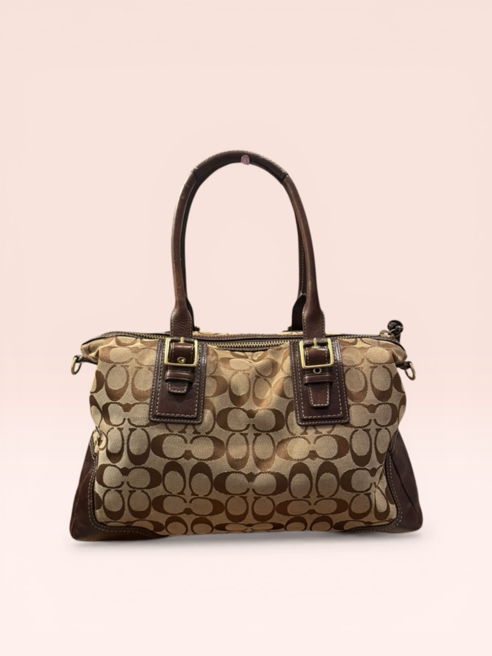 Coach Soho Signature Jacquard Leather Satchel Tote Bag - Picture 2 of 10